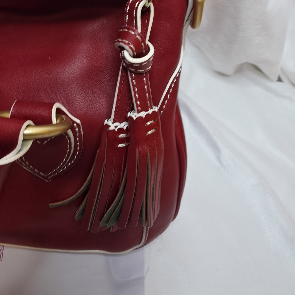 Dooney & Bourke Red Leather Satchel - Picture 2 of 16